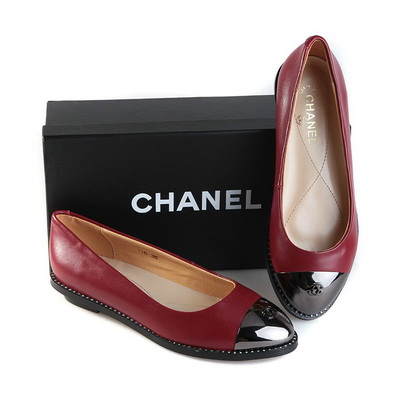 CHANEL Shallow mouth flat shoes Women--114